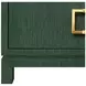Cole Green Dyed Rectangular 2 Drawer Glass Top Side Table