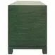 Cole Green Dyed Rectangular 2 Drawer Glass Top Side Table