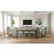 Rio Vista Muted Earth Tones and Clay Rectangular Console Table with USB Charging