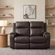 Contour Fossil Leather 60" Reclining Loveseat