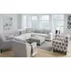 Contour Natural Off White 5 Piece Modular LAF Sectional with Pillows