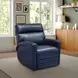 Corbyn Shoreham Blue Leather Power Recliner with Power Headrest and USB Charging