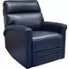 Corbyn Shoreham Blue Leather Power Recliner with Power Headrest and USB Charging