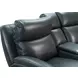 Corry Pretty G Dark Blue Leather 77" Power Reclining Console Loveseat with Power Lumbar and USB Charging