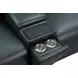 Corry Pretty G Dark Blue Leather 77" Power Reclining Console Loveseat with Power Lumbar and USB Charging