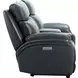 Corry Pretty G Dark Blue Leather 77" Power Reclining Console Loveseat with Power Lumbar and USB Charging