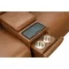 Corry Simon Saddle Leather 77" Power Reclining Console Loveseat with Power Lumbar and USB Charging