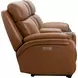 Corry Simon Saddle Leather 77" Power Reclining Console Loveseat with Power Lumbar and USB Charging