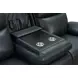 Corry Pretty G Dark Blue Leather 87" Power Reclining Sofa with Power Lumbar and USB Charging