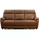 Corry Simon Saddle Leather 87" Power Reclining Sofa with Power Lumbar and USB Charging