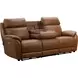 Corry Simon Saddle Leather 87" Power Reclining Sofa with Power Lumbar and USB Charging