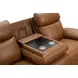 Corry Simon Saddle Leather 87" Power Reclining Sofa with Power Lumbar and USB Charging