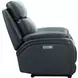 Corry Pretty G Dark Blue Leather Power Recliner with Power Lumbar and USB Charging
