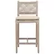 Costa Beige Performance Fabric Outdoor Counter Height Stool