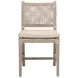 Costa Beige Performance Fabric Outdoor Dining Chair Set of 2