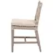 Costa Beige Performance Fabric Outdoor Dining Chair Set of 2