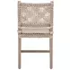 Costa Beige Performance Fabric Outdoor Dining Chair Set of 2