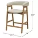 Cove Natural Upholstered Counter Height Chair Set of 2