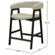 Cove Vintage Black Upholstered Counter Height Chair Set of 2