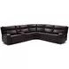 Cozy Chocolate Leather Reclining Sectional