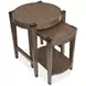 Kaysen Wallaby and Matte Black Round Nesting End Table