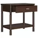 Verge Handcrafted Walnut 1 Drawer Open Nightstand