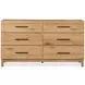 Brookstone Rustic Caramel 6 Drawer Dresser