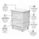 Riviera Blanc 2 Drawer Nightstand