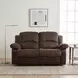 Cranley Dark Brown 63" Double Reclining Loveseat