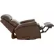 Crews Ashford Walnut Leather Swivel Glider Recliner with Nailhead Trim