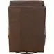 Crews Ashford Walnut Leather Swivel Glider Recliner with Nailhead Trim