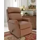 Crews Dobbs Saddle Leather Swivel Glider Recliner with Nailhead Trim
