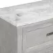Fiona White and Mist Gray 6 Drawer Marble Top Dresser