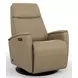 Relax Crown Tan Leather Large Glider Power Recliner with Magnetic Charger