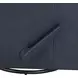 Crews Barone Navy Blue Leather Swivel Glider Recliner with Nailhead Trim