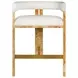 Cruise Brown and White Performance Fabric Counter Height Stool