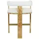 Cruise Brown and White Performance Fabric Counter Height Stool