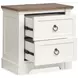 Crownfall Whisper White and Cerused Nutmeg Panel Bedroom Set