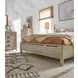 Sunset Cove Sanibel Brown and Cream California King Upholstered Panel Bed