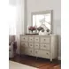 Clearview Oyster 8 Drawer Fremont Dresser with Rectangular Mirror