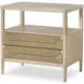 Palmetto Beige and Brown 2 Drawer Nightstand