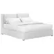 Grant Snow Performance Fabric King Upholstered Pillow Back Shelter Bed