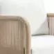 Trellis White Upholstered Outdoor Arm Chair