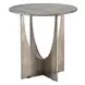Curated Black and Gold Round Granite Top Nouveau Occasional Table Set