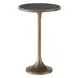 Curated Black and Gold Round Granite Top Nouveau Bunching Table