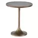 Curated Black and Gold Round Granite Top Nouveau Bunching Table