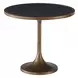 Curated Black and Gold Round Granite Top Nouveau Bunching Table