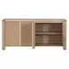 Curve Light Honey 4 Door Media Sideboard