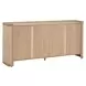 Curve Light Honey 4 Door Media Sideboard