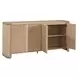 Curve Light Honey 4 Door Media Sideboard